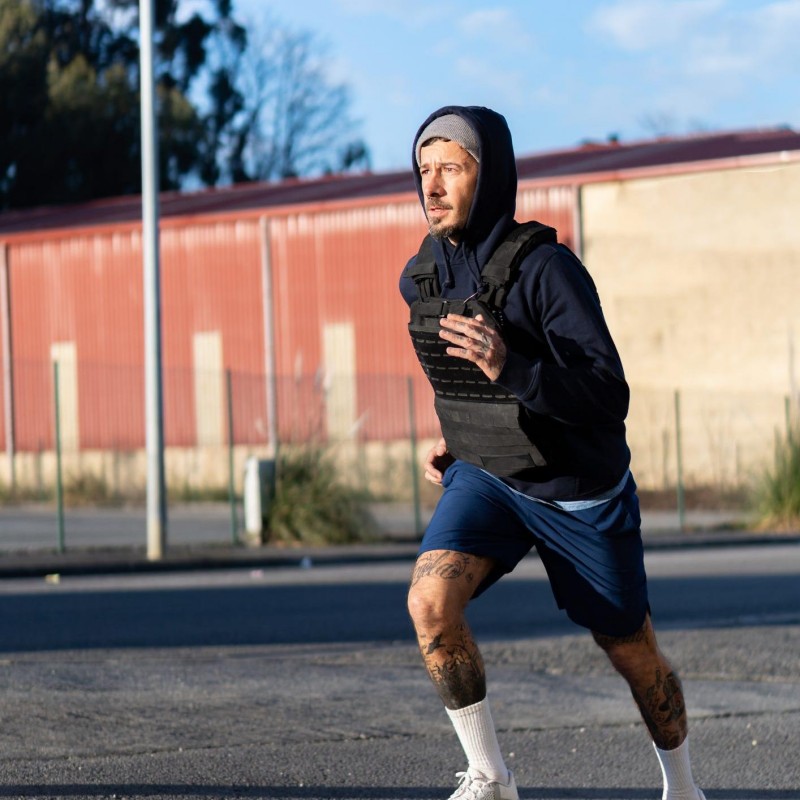 running with a weight vest